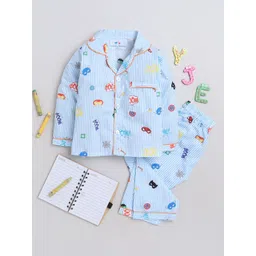 Knitting Doodles Kids Conversational Printed Shirt With Pyjamas-picture-54