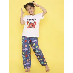 Knitting Doodles Unisex Kids Printed Night suit-picture-22
