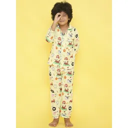 Knitting Doodles Unisex Kids Printed Night suit-picture-24