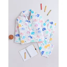 Knitting Doodles Unisex Kids Printed Night suit-picture-51