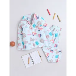 Knitting Doodles Unisex Kids Printed Night suit-picture-32