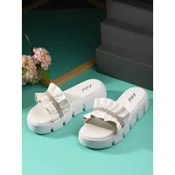 knoos Embellished Open Toe Backstrap Flatform Heels-picture-12