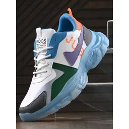 knoos Men Colourblocked Round Toe Lightweight Mesh Sneakers-picture-42