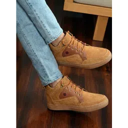 knoos Men Textured Round Toe Biker Boots-picture-30