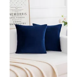 KNOTTING HOME Blue Set of 5 Velvet Square Cushion Covers-picture-38