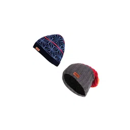 Knotyy Adult Pack of 2 Blue & Grey Beanie-picture-10