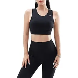 kobo Medium Impact Slip on Everyday Sports Bra for Women - Lightly-Padded, Non-Wired & High Coverage | Lined Cups with Removable Inserts (Imported)-picture-30