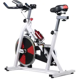 KOBO SB-11 Spin Bike Flywheel 15 Kg Cycle for Home Gym Workout For Men & Women Spinner Exercise Bike (White) image 3