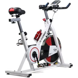 KOBO SB-11 Spin Bike Flywheel 15 Kg Cycle for Home Gym Workout For Men & Women Spinner Exercise Bike (White) image 4