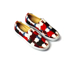 KobSook Men Printed Canvas Slip-On Sneakers-picture-32