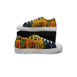 KobSook Men Printed Low Ankle Canvas Sneakers-picture-34