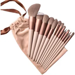 koccido 13 Pcs Golden Makeup Brushes Set With Pouch Foundation Powder Eyeshadow Blush-picture-11