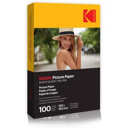 kodak 190 GSM 4R 100 Sheets High Glossy Cast Coated Water Resistant unruled 4R (4X6 inch) 190 gsm Photo Paper-picture-12