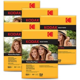 kodak 254 GSM 250 Sheet RC(ResinCoated) HighGlossy PicturePlus Super White Waterproof unruled 4R (102x152mm) Inkjet 254 gsm Photo Paper-picture-26