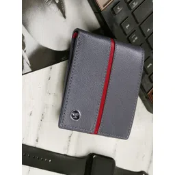 KOFFY Men Abstract Textured Leather Two Fold Wallet-picture-30