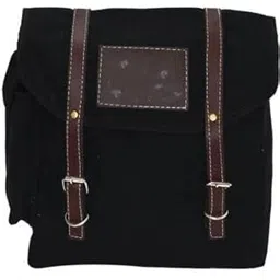 KOHLI BULLET ACCESSORIES Side Canvas Bag 10ltr for RE Classic Electra Standard 350/500cc (Black)-image-15