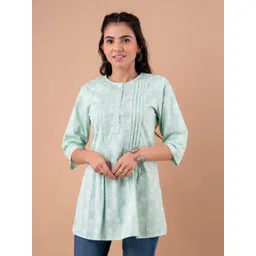 Kohsh Floral Printed Pure Cotton Pleated Tunic-picture-25