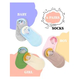 Kolor Fusion Kids Unisex Pack Of 6 Anti Skid No Show Loafer Socks-picture-14