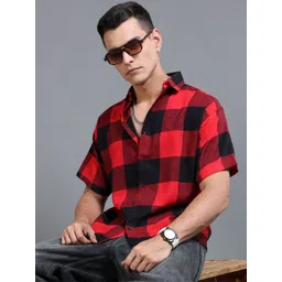 Kolor Fusion Men Relaxed Checked Casual Shirt-picture-26