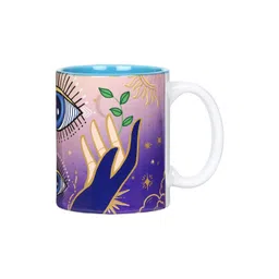 KOLOROBIA Blue & White Printed Ceramic Glossy Mugs 325 ml-picture-25