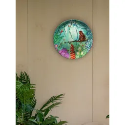 KOLOROBIA Green Printed Jungle Scenes Decorative Wall Plate-picture-22