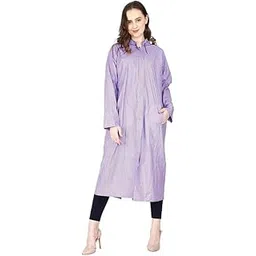 kolva Fancy Purple Women's Dotted Print Women/Ladies Raincoat with Side Pocket, One-Piece Light Weight Raincoat 100% Waterproof Portable Raincoat-picture-49