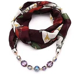 kolva Stylish Fashionable Pendant Scarf Necklace Stole Dupatta Stoles Muffler Wrap Scarves for Women & Girls-picture-40