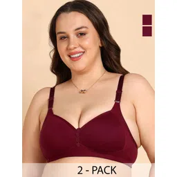 KOMLI Bra Pack of 2 Women Full Coverage Lightly PaddedMinimiser Bra-picture-32