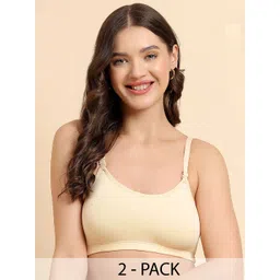 KOMLI Women Bralette Pack of 2 Cotton Full Coverage Bra-picture-31