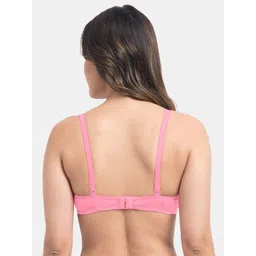 KOMLI Women Pack Of 2 Coral & Pink Non Wired Lightly Padded T-Shirt Bra image 5