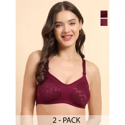 KOMLI Women Pack of 2 Full Coverage Lightly Padded Cotton Minimizer Bra-picture-24