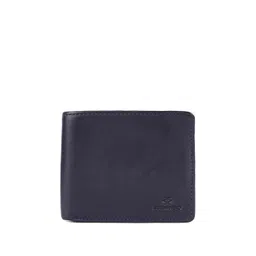 KOMPANERO Men Brand Logo Leather Two Fold Wallet image 1