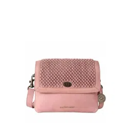 KOMPANERO Pink Textured Small Sling Handbag-picture-24