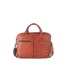 KOMPANERO Unisex Textured Leather Laptop Bag-picture-40