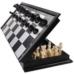 komrid Magnetic Educational Chess Board Set with Folding Chess Travel Toys for Kids 25.4 cm Chess Board-picture-26