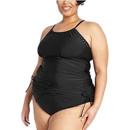 Women's Plus Size High Neck Tankini Swimsuit Top-image-28