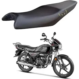 KONAYA Splendor Seat Cover Protect from Rust and Dust, PU Leather Waterproof Durable Splendor Bike Seat Cover (Black)-picture-32