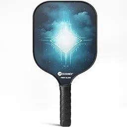 Konex 14mm Pickleball Paddle with Fiberglass Surface & Hexagonal Core | Lightweight & Durable Racket with Non Slip Comfortable Grip Handle | Comes with Protective Sleeve Cover (Black)-picture-12