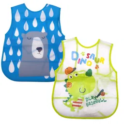 koochie koo Plastic Waterproof Quick Dry Sleeveless Washable Printed Feeding Bibs Apron For New Born Kids & Toddler, Unisex Cute Printed Meal Time Bib Set For Baby Boys & Girls(-picture-12