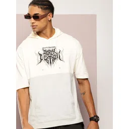 Kook N Keech Colourblocked Hooded Oversized T-shirt-picture-23