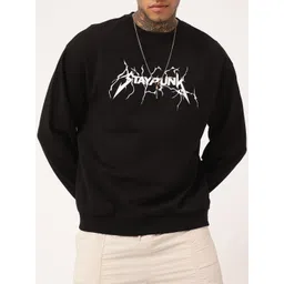 Kook N Keech Edgy Grunge Typography Printed Cotton Terry Relaxed Fit Sweatshirt-picture-30