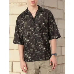 Kook N Keech Indie Vibes Geometric Flair Relaxed Fit Printed Shirt-picture-10