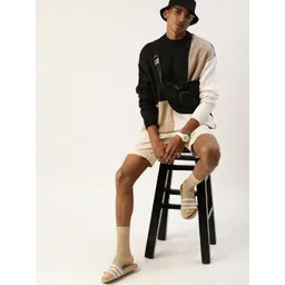 Kook N Keech Men Black & Beige Colourblocked Pullover-picture-26