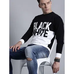 Kook N Keech Men Black & White Printed Sweatshirt-picture-19