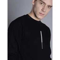 Kook N Keech Men Black Solid Sweatshirt image 1