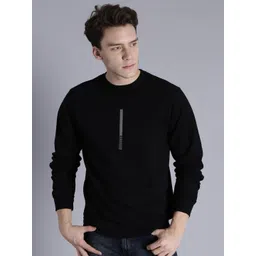 Kook N Keech Men Black Solid Sweatshirt image 4