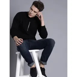 Kook N Keech Men Black Solid Sweatshirt image 5