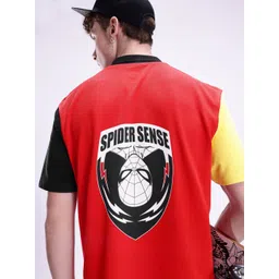 Kook N Keech Men Colourblocked Polo Collar Oversized T-shirt-picture-28