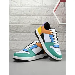 Kook N Keech Men Colourblocked PU Sneakers-picture-40