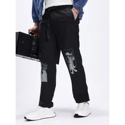 Kook N Keech Men Graphic Printed Straight Fit Pure Cotton Trousers-picture-29